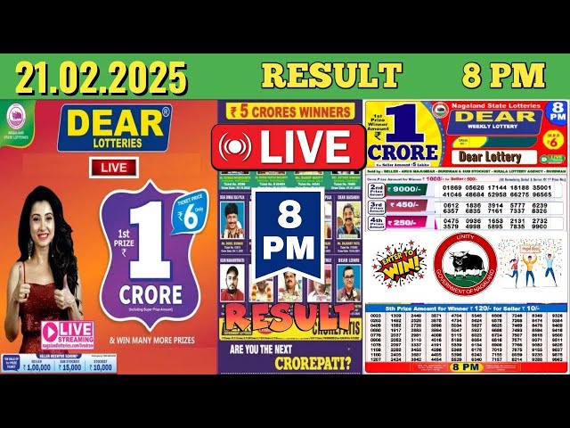 LOTTERY LIVE DEAR 8PM 20.02.2025 🏆Nagaland State Lottery Live Draw Result | LIVE Lottery Sambad