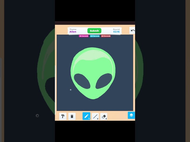 Speed Drawing an Alien Theme in Roblox #speeddrawing #art #roblox #speeddraw #drawing