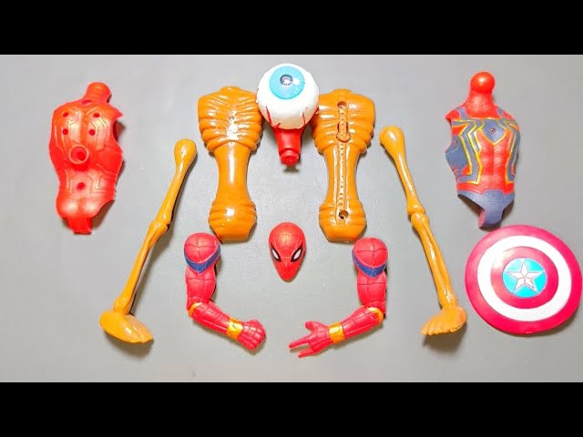 Unboxing Mainan Superhero Miniature Spiderman x The Siren Head | Review Mainan Avenger's