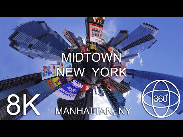 Midtown NYC winter walk, January 20, 2025 (8k 360 Virtual Tour)