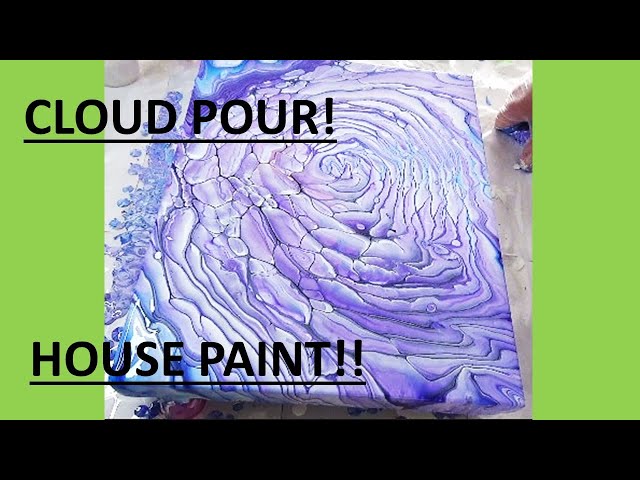 House Paint Enamel Cloud Effect Next Level - Acrylic Pouring Fluid Art, Cloud Painting