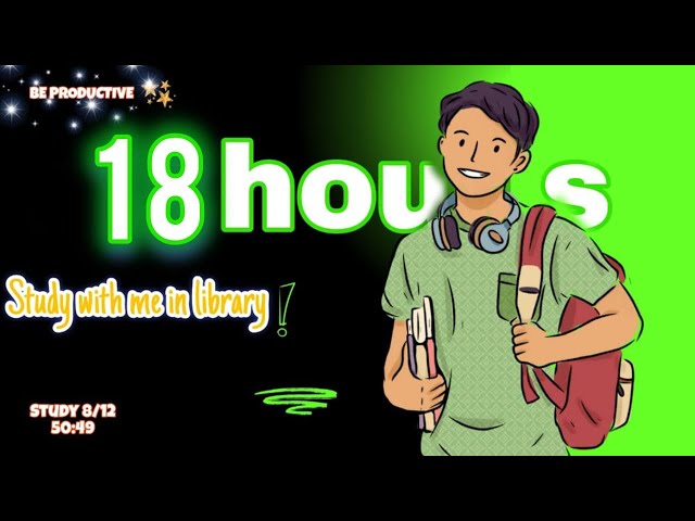 8 Day's Left for Board Exam | Live |18-HOURS Study with me In library 🍅 60&10#Board#neet#jee#study