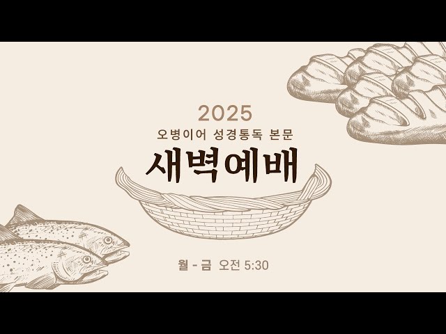 수지선한목자교회 | 20250221 오병이어 성경통독 본문 새벽예배 🔴LIVE | 창세기 42-44장 | 김우진 목사