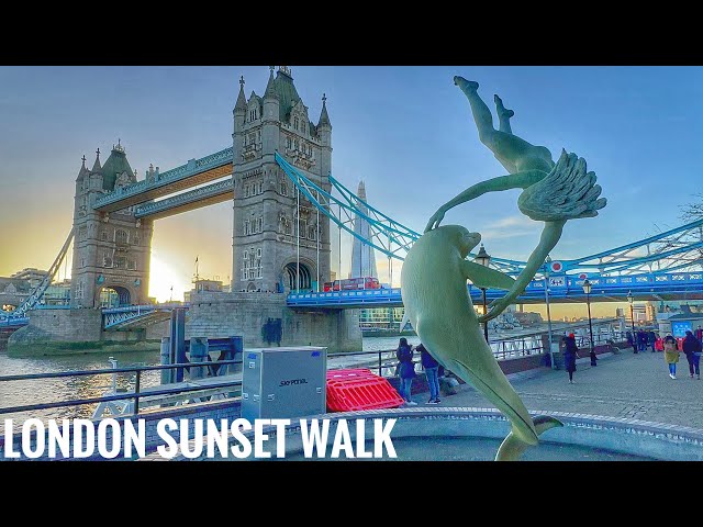 England, London Sunset Walk | Borough Market to Tower Bridge London | Central London | [4K HDR]