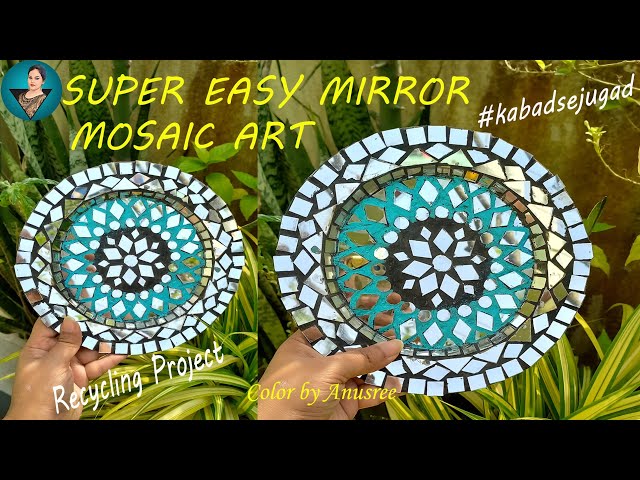 Mirror Mosaic Art😍 || How to make Texture paste? || Mirror Lippan Art #kabadsejugad