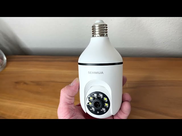 SEHMUA Brand Light Bulb Security Wireless Camera with Motion Tracking Sensor Unboxing and Review