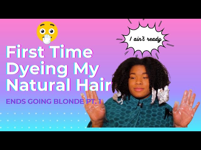 First Time Dyeing My Natural Hair: Ends Going Blonde Part 1