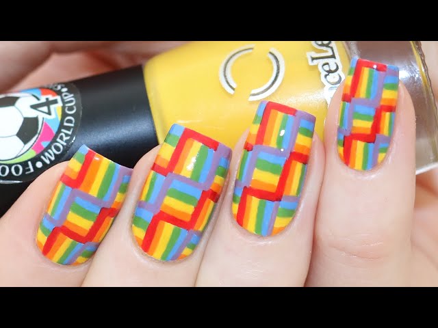 RAINBOW WEAVE NAIL ART TUTORIAL