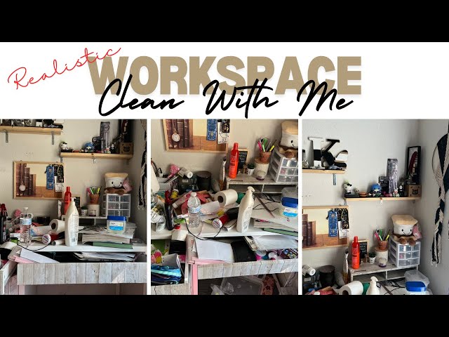 *NEW* Clean With Me|| Workspace Declutter|| Desk Reset