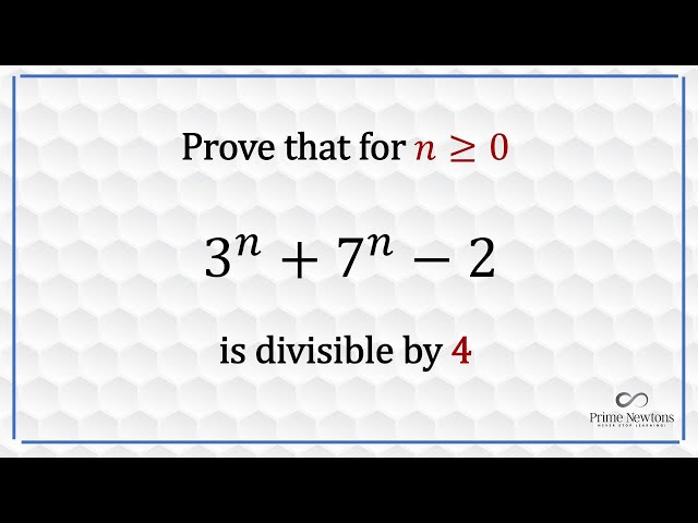 Prove 3^n + 7^n -2 is divisible by 4