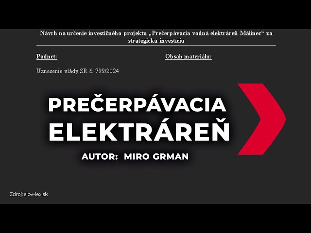 🔋 Prečerpávacie elektrárne plánujú aj Česi. Idú však na to inak ako Tomáš Taraba | Aktuality (Short)