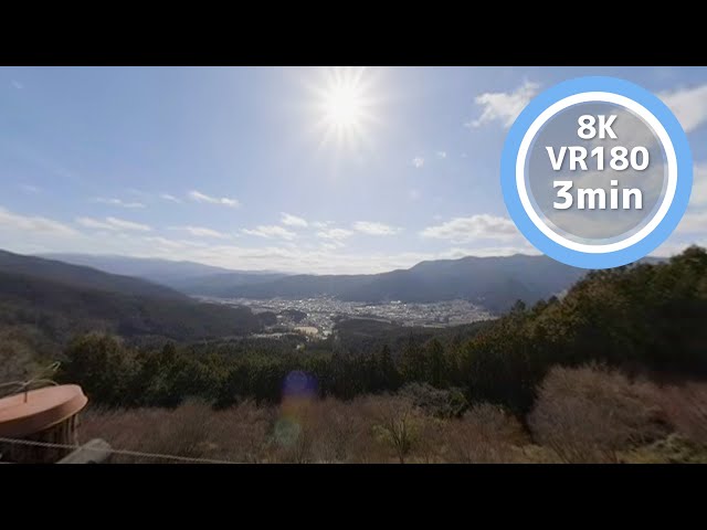 3 Min Meditation View the sky, nature and town VR180 8K Binaural ASMR