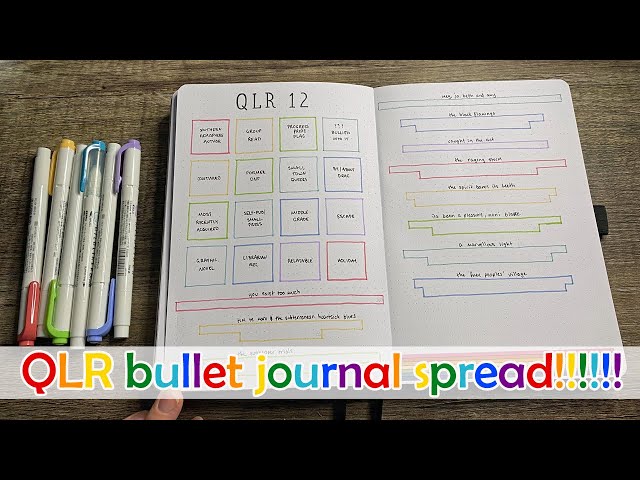 QLR 12 bullet journal spread 🌈🧡