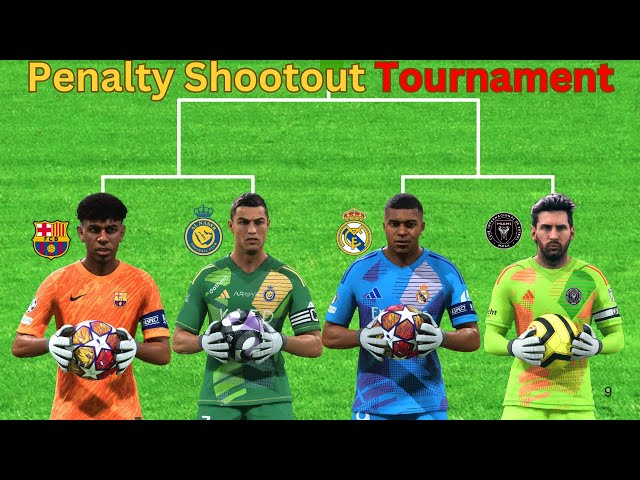 GK Lamine Yamal vs GK Ronaldo vs GK Mbappe vs GK Messi | Penalty Shootout Tournament FC25