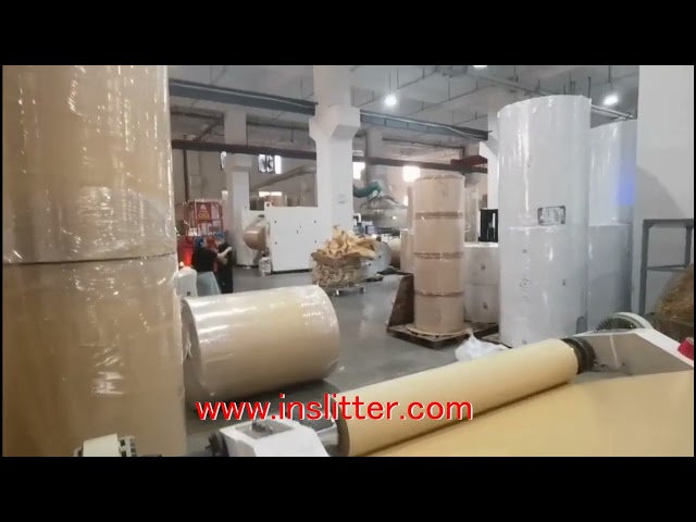 Full Automatic Thermal Paper / Kraft Paper Non Woven Roll to Rolls Slitter Slitting Rewinder Machine