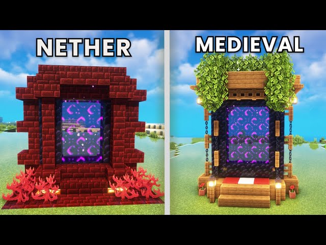 Minecraft: 3 Nether Portal Design (Easy)