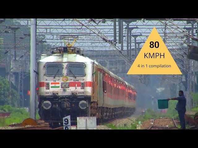 How fast is 80 kmph | 4 in1 compilation of trains travelling 80 kmph speed limit