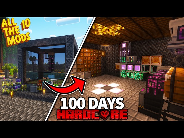 I Survived 100 Days IN ALL THE MODS 10 in HARDCORE MINECRAFT