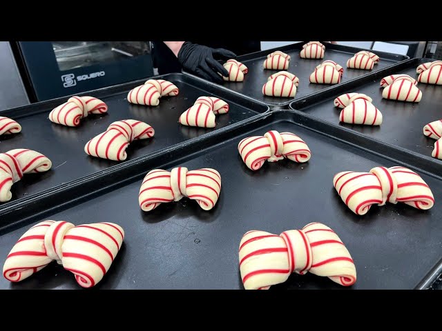 신개념 크루아상 등장!? 프랑스 미슐랭 3스타 쉐프의 애플 리본 크로와상 How to make apple ribbon croissants