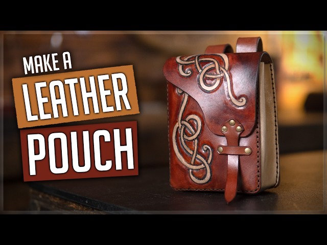 Making a Simple Leather Pouch - PDF &  SVG Available