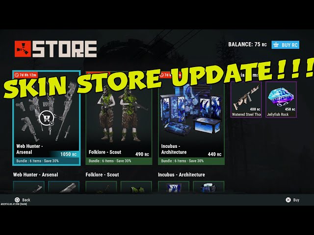 Skin Store Update!!!