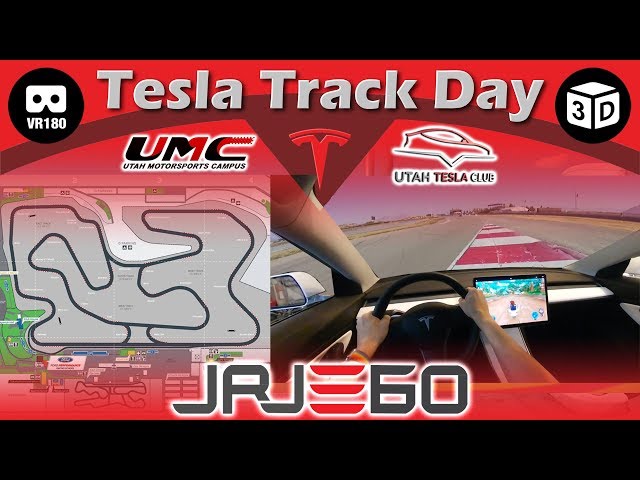 Tesla Track Day in VR - Utah Motorsports Campus - VR180 5.7K 3D