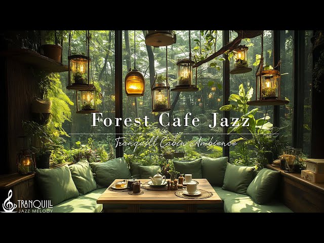 Forest Cafe Jazz Music | Morning Tranquill Jazz With Nature Therapy For Stress Relief, Study & Wo...