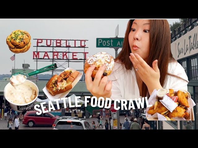 ALL the BEST food at Pike Place Market [Seattle, WA] - AMERICA'S #1 CHOWDER + Can I Eat It All?