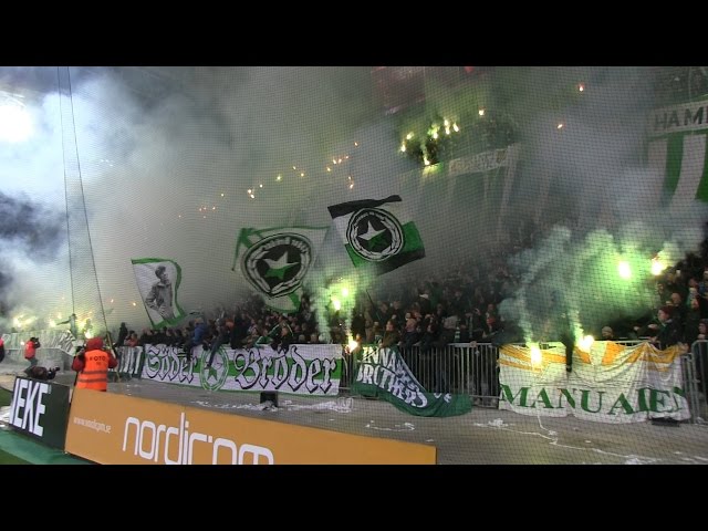 Hammarby winning tifo against Djurgården in Swedish Cup 2016