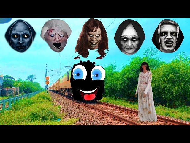 Bhoot wala face train amazing video | horror train funny video | prank ghost funny | ghost