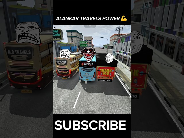 ALANKAR TRAVELS POWER 💪 || IN BUS SIMULATOR INDONESIA #bussimulatorindonesia #alankar #shorts