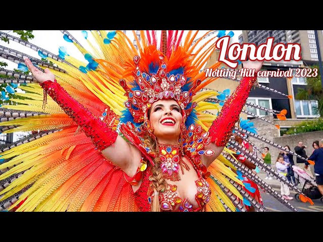 NOTTING HILL CARNIVAL 2023,  WALKING TROUGH NOTTING HILL CARNIVAL LONDON , 4K VIDEO