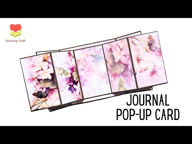 Journal Pop-Up card making tutorial - Quick Birthday Pop up card tutorial making #growingcraft #diy