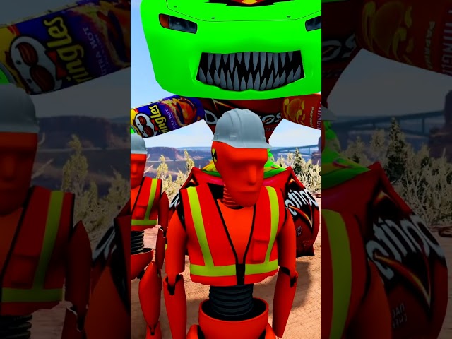 Lightning McQueen Scary Monster Crisps Drivel Story Cars Pixar Beamng Drive #9