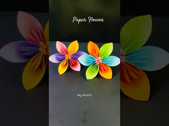 Paper Flower | M̐ult̤icölor pàper flöwer| very easy for beginners #paperflower #veryeasy #trending