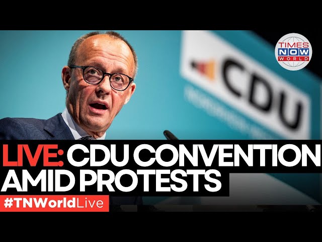 LIVE| Germany CDU Convention Amid Protests, Merz & Soeder Speak| Times Now World