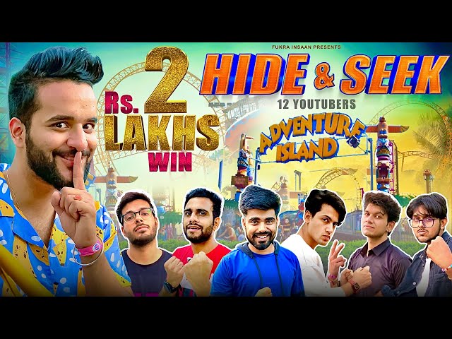 Rs2,00,000 All Youtuber HIDE & SEEK Game in an AMUSEMENT PARK