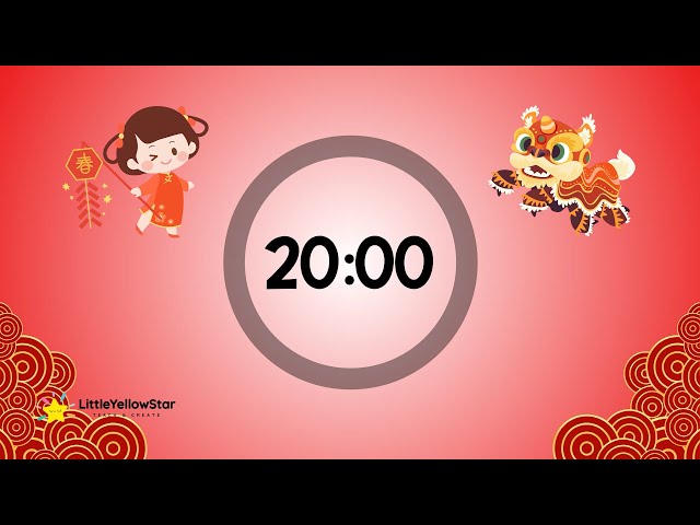 Chinese New Year Timer For Kids - 20 Minutes Countdown Timer For Kids With Music | Classroom Timer