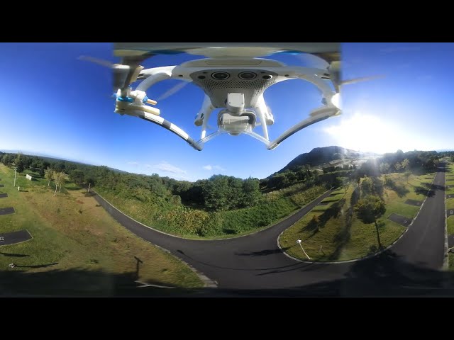 VR Drone Trip ドローンの旅  空 Sky/雲谷ヒルズ moyahills\Cillhill CAMP IN MUSIC FEA\会場下見　１