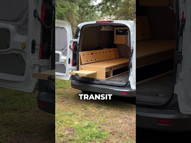 This Ford Transit Connect campervan conversion is decked out with amazing transforming furniture 🤩