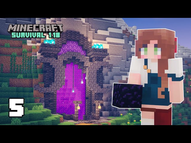 Building a Nether Portal | Minecraft 1.18 Let's Play - Ep. 5