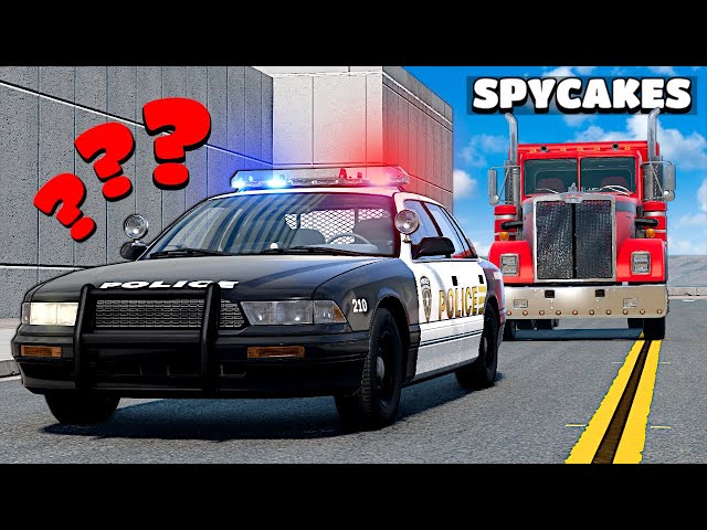 Blending in BEHIND the POLICE in BeamNG Hide & Seek!