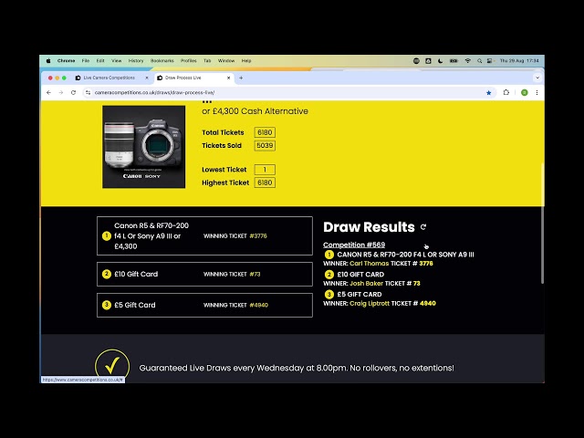 Canon R5 or Sony A9 III - Re Draw @ 5:30pm