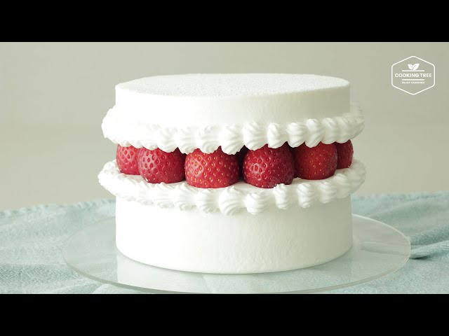 🍓색다른 디자인으로 만드는 특별한 딸기 생크림 케이크 레시피 : Unique Strawberry Cake! A Soft&Tasty Recipe | Cooking tree