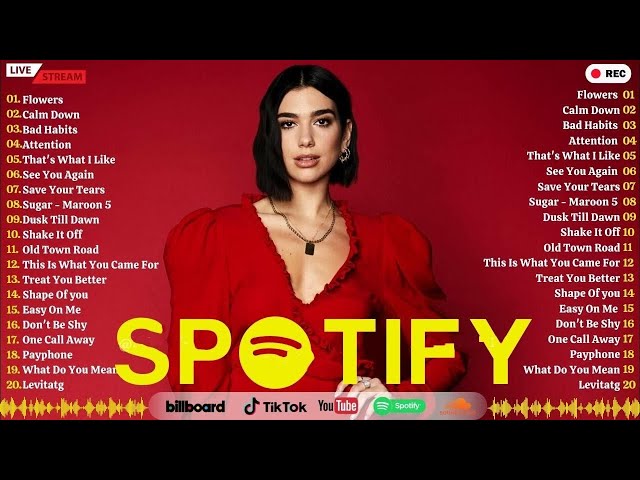 Spotify Playlist 2025 | Bruno Mars, Ed Sheeran, Maroon 5, Taylor Swift, Dua Lipa, Shawn Mendes