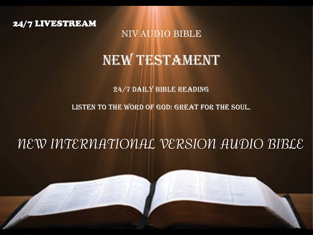 24/7 NIV Audito Bible Reading - New Testament Readings w\calm water & bird sound #live #audiobible