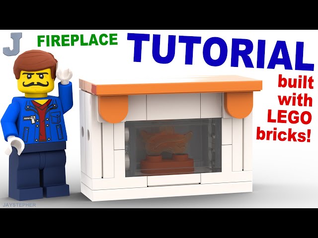 How To Make A Modern White Fireplace With LEGO Bricks Tutorial