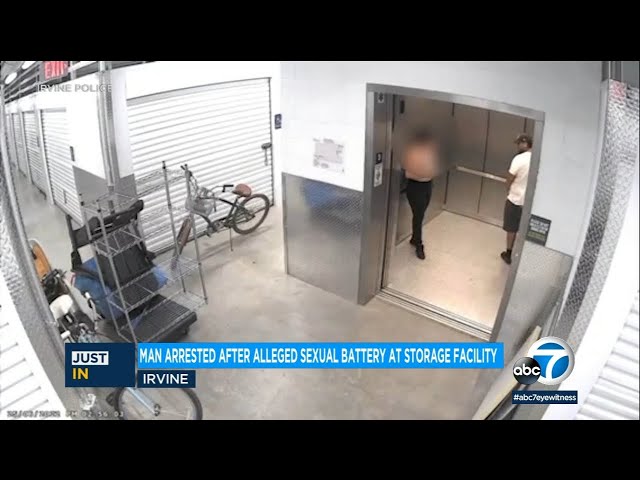 Video shows moments before sexual battery on woman at SoCal storage facility; suspect arrested