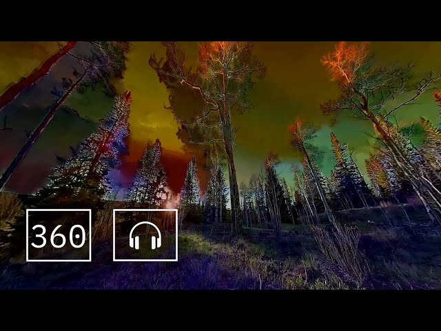 360 Datamoshed Moonrise Timelapse with Relaxing Ambisonic Soundtrack