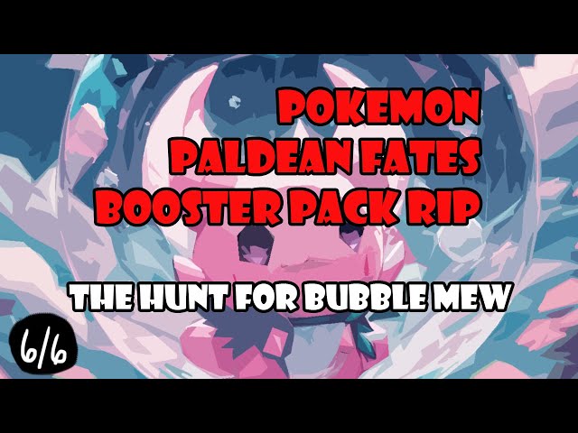 😎Ripping a Paldean Fates booster pack! Hunt for Bubble Mew (Part 6/6) #pokemon #tcg #rippingpacks